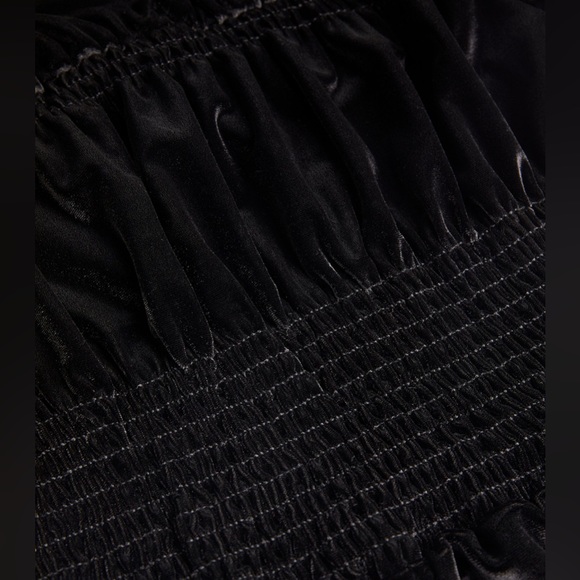 SANDRO Velvet Smock Top - Picture 3 of 8